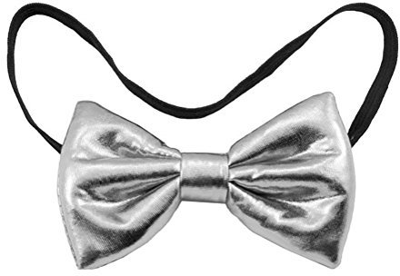 Folat Strikje metallic zilver