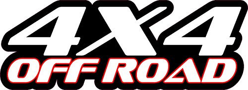 NetSpares 1 x Aufkleber 4x4 Off Road Allrad All Rad Antrieb Schwarz Weiss Sticker Tuning