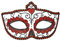 W WIDMANN MILANO Party Fashion 03851 - Augenmaske Dia de los Muertos mit Glitter, Tag der Toten, Maskenball, Motto-Party, Karneval, Halloween