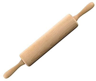 Zenker Rodillo de Amasar con Rodamientos, Rodillo de Repostería para hacer Pan, Masa de Pasta, Pizza y Galletas, Fabricado en Madera de Haya, Color Natural, 44.5 x 6 x 6 cm, 1 ud