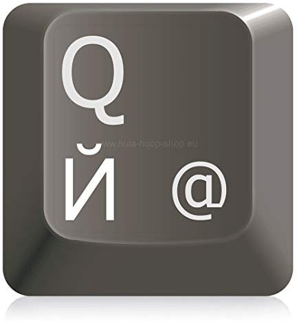 German Black Replacement Non Transparent Full Set Keyboard Stickers with White Letters