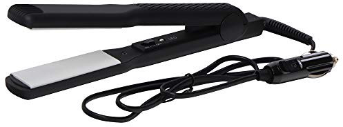 Streetwize SWHS Heated Hair Straightener - 12 V - Portable Hair Styling Tool with LED Light, Car Cigarette Plug Connector. Hair Grooming Appliances