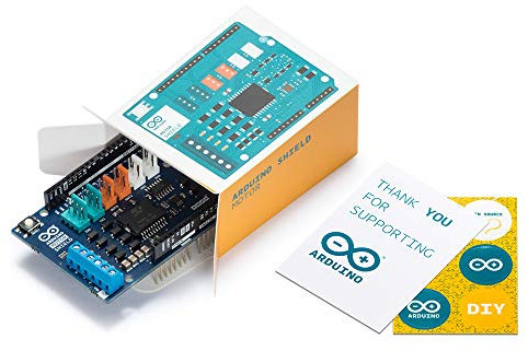 Arduino Motor Shield REV3 [A000079] - Expansión para el Control de Motores DC, Paso a Paso y servo, Compatible con Arduino UNO, Ideal para proyectos de robótica y Aplicaciones de Control de Motores.