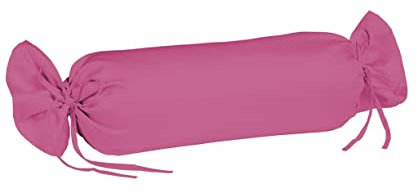 Fleuresse Colours Nackenrollenbezug, Mako Satin, pink, 15 x 40 cm