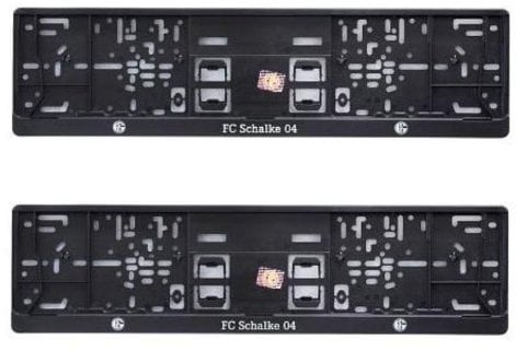 2er Set KENNZEICHENHALTER KENNZEICHENVERSTÄRKER FC SCHALKE 04 S04
