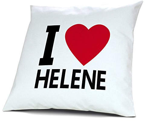 digital print Kopfkissen Helene, Kissen mit Füllung I Love Helene, 40 cm, 100% Baumwolle, Kuschelkissen, Liebeskissen, Namenskissen, Geschenkidee