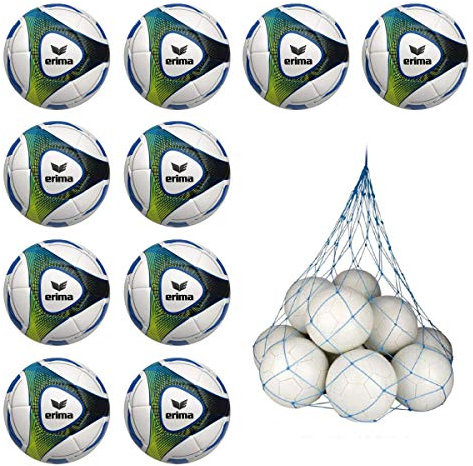 10x Erima Hybrid Trainingsball Größe: 5 inkl. Ballnetz