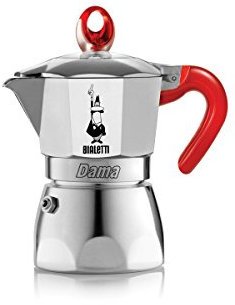 Bialetti Dama Vanity Caffettiera 3 Tazze, Alluminio, Grigio