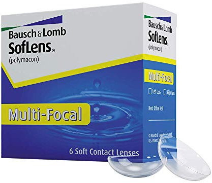 Bausch + Lomb SofLens Multifocal Monatslinsen, Gleitsicht-Kontaktlinsen, weich, 6 Stück / BC 8.5 mm / DIA 14.5 / +3,00 Dioptrien