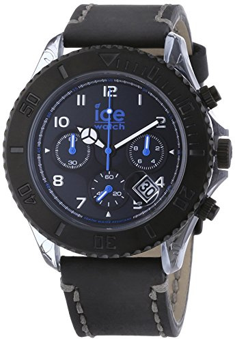 Ice-Watch Herren-Armbanduhr XL Vintage Chronograph Quarz Leder VT.CH.BK.BB.L.14