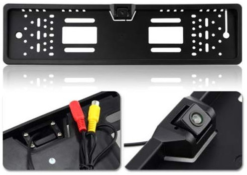 Kabalo EU Porta targa con Telecamera Wired impermeabile Visione notturna 170 gradi auto sistema di telecamere radar di retromarcia targa - PAL