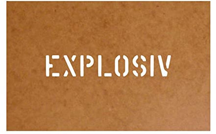 Explosiv Schablone Bundeswehr Ölkarton Lackierschablone 2,5x15cm #15141