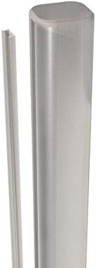 WPC Zaunpfosten 150cm 7x7cm zum Einbetonieren - Alu Steckpfosten für Erdverbau in Silber 1,5m