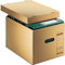 Leitz Archiv- und Transport-Schachtel, Obere Öffnung, Extrastarke Wellpappe, Faltbar, Naturbraun, Leitz Premium Archiv Serie, 60810000