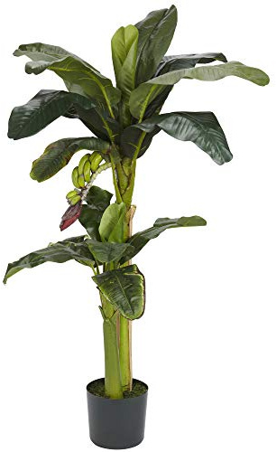Nearly Natural 5323 Banana Silk Tree with Bananas, 5-Feet, Green