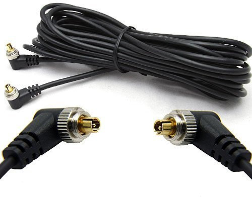 DSLRKIT 5m 16ft Male to Male M-M Flash PC Sync Cable Cord with Screw Lock