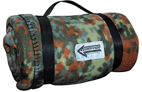 Commando Industries Kuschlige Flauschige Army Style Picknick Decke Outdoordecke 140 * 190cm (Flecktarn)