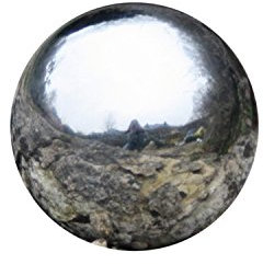 Mel-O-Design Moderne Deko Kugeln Gartenkugeln 4 Stück Silber aus Edelstahl Durchmesser 10 cm