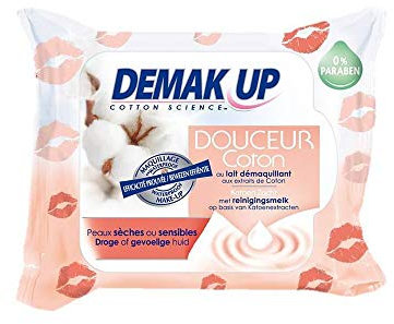 DEMAK UP Lingettes Démaquillantes - Peaux Seches - x25