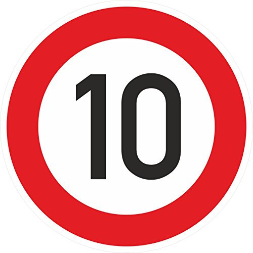 Zulässige Höchstgeschwindigkeit 10 km/h Aufkleber 40 cm STVO Zeichen 274-51