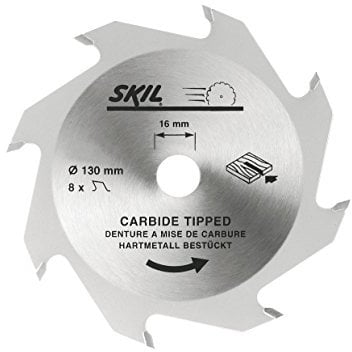 SKIL Hartmetall Sägeblatt ø 130 mm (8 Zähne, Werkzeugaufnahme 16 mm, für Modelle 5140, 5240, 5740, 5144, für grobe Schnitte)
