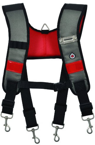 C.K Magma Hosenträger für Werkzeuggürtel mit Maßbandhalter, Arbeitshosenträger mit Haken für Gürtel, Hosentraeger Extra Stark für Werkzeug Gürtel, Braces for Tool Belt, MA2727