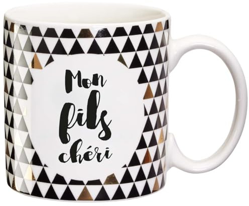 DRAEGER PARIS 1886 Mon fils chéri Tasse, Mein Lieber Sohn, 11.6 x 9.5 x 8.2 cm