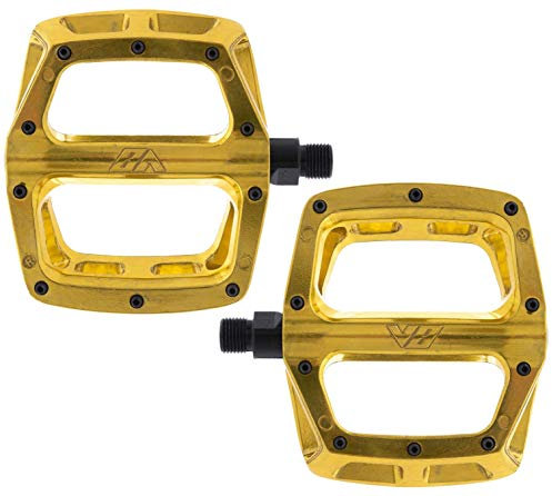 Dmr V8 V2 MTB-Pedale – Gold/flach, für Mountainbike, Fahrrad, Radfahren, Reiten, breite Plattform, klebriger Griff, für Downhill, Freeride, Trail Dirt Jump-Pedal, leichtes Zubehör