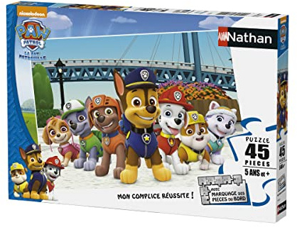 Nathan - Puzzle Enfant - 45 pièces - Prêts à intervenir - Pat'Patrouille - Fille ou garçon dès 5 Ans - Puzzle de qualité supérieure - Carton épais et résistant - Action & Aventure - 86463