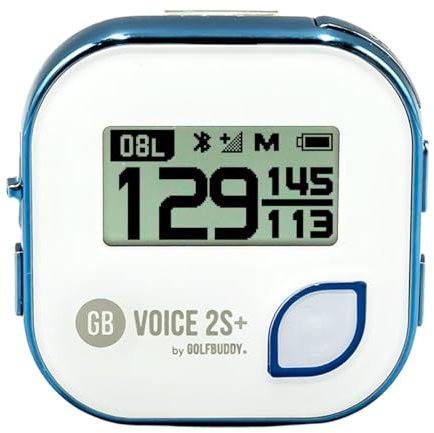 GolfBuddy Voice 2 Golf GPS/Rangefinder, White/Blue