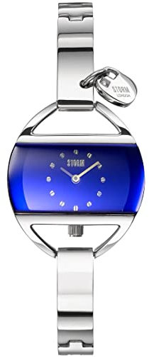 STORM London Temptress Charm Lazer Blue, Damenuhr, Herzanhänger, Wasserdicht bis 3 bar, Analoguhr, Edelstahlgehäuse, hochwertiges Mineralglas, 47013/LB