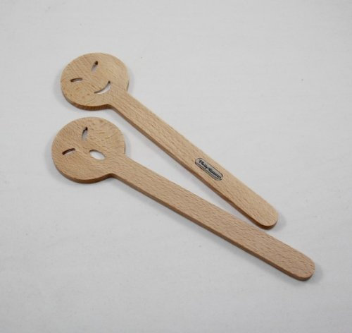 Philip Kenny - Salatbesteck - Salad Servers Small - Buchenholz