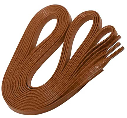 LACCICO F6-CS Gewachste Schnürsenkel, Flach, 6 mm breit | 6 mm breit, flach, gewachst, klassisch sportiver Look für Sneaker & Casuals