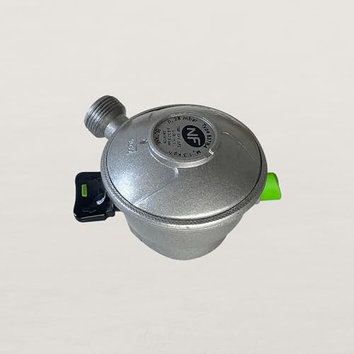 Verycook Détendeur pour Bouteille de gaz Butane pour Bouteille de gaz Butane Sortie Mâle de Type M20x150 Détendeur Quick on ou À Visser