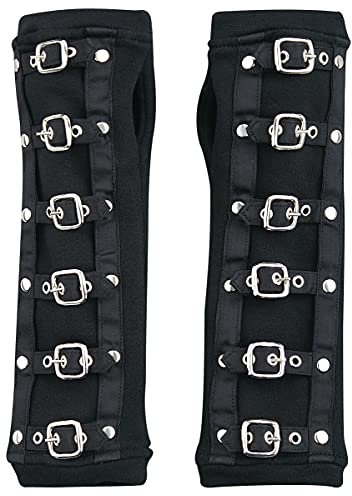 Poizen Industries Buckle Cuffs Frauen Stulpen schwarz 80% Baumwolle, 20% Polyester Gothic