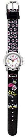 Scout Mädchenuhr Kinderuhr Armbanduhr mit Metallgehäuse buntes Armband Lernuhr 280393027