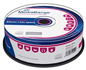 MediaRange MR201 CD-R Rohlinge (52x High-Speed, 700MB/80 min., 25-er Spindle)
