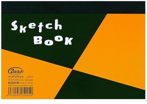 Maruman ZUAN Carnet de croquis 14 x 10 cm Format carte postale Non ligné 50 pages (S255)