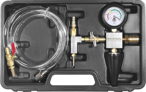 SW-Stahl 21010L Kühlsystem Test- und Auffüllgerät, Vakuum-Befüllgerät | Vakuum-Kühlsystemtester für Motoren, 6-teiliges Set zum Prüfen und Befüllen, universelles Werkzeug für die Werkstatt