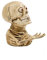 Spardose Skelett Gerippe Totenkopf Gothic Gusseisen Anatomie antik Stil LARP Memento Mori