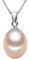 Findout Kaguyo Pearl Necklace for Women - Elegant 925 Sterling Silver AAA 9-11mm Drop Freshwater Pearl Necklace for Women and Girls - Birthday Gift Wedding Jewellery, Sterling Silver, Pearl