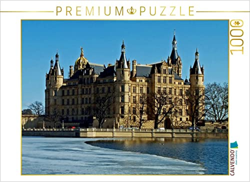 CALVENDO Puzzle Eiszeit am Schweriner Schloss | 1000 Teile Lege-Größe 64 x 48 cm Foto-Puzzle für glückliche Stunden