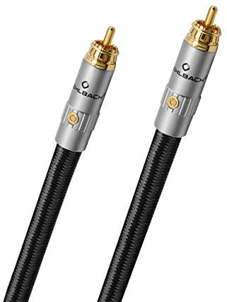 Oehlbach XXL Sub Xtreme 660 - High-End Subwoofer-Kabel (Made in Germany Audiokabel, Cinch-Kabel mit präziser Basswiedergabe) 6,60 m - schwarz