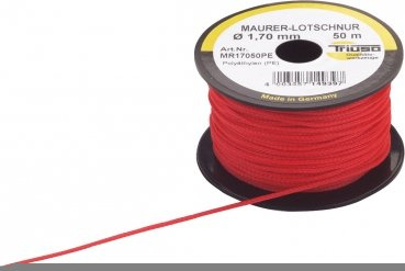 TRIUSO Maurer-Lotschnur Ø 1,7 mm / 50 m PE rot