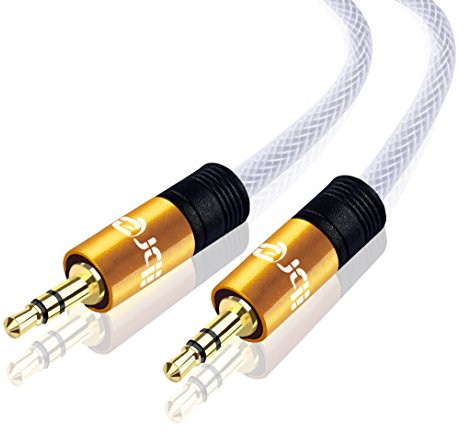 Aux Cable 1.5M 3.5mm Stereo Premium Auxiliary Audio Cable - for Beats Headphones Apple iPod iPhone iPad Samsung LG Smartphone MP3 Player Home/Car etc - IBRA Orange