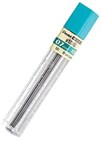 Pentel® - Super Hi-Polymer-Minen, 0,7 mm, HB, Schwarz, 12 Minen/Packung – verkauft als 1 Packung – HB-Mine ist garantiert für Tests gescannt.