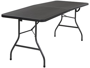 Cosco Tavolo da banchetto pieghevole con manico, 1,8 m, colore: Nero