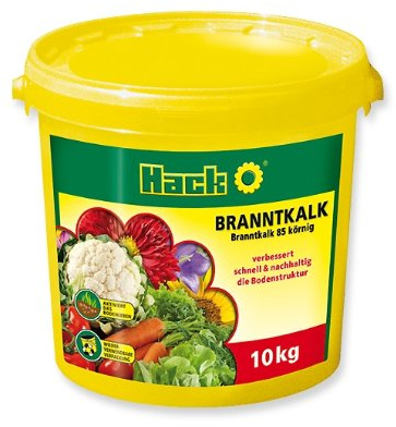 Hack Branntkalk 10 kg gekörnt mit 85% CaO Calciumoxid
