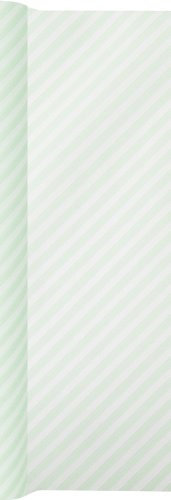 Unbekannt Tischläufer Rolle gestreift grün/Airlaid/Tischband für Party/Geburtstag 40cm x 4,90m