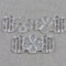 4 Pairs Bikini Clips Plastic Clasps Hook & SNAP 10mm Strap Bra Fastener Haberdashery (Clear - H1788)